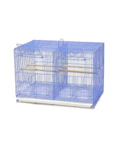 Pado Two-Sided Bird Cage - Blue - 60L x 42W x 41H cm