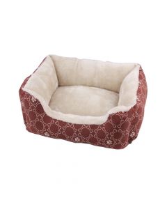 Pawise Square Dog Bed, Wine Red