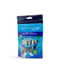 Pet Interest Tail Swingers Dental Twists Blueberry Dog Treats - 130 g