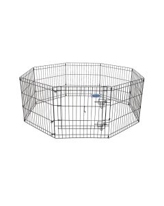 Petmate Single Door with 8-Panel Wire Dog Exercise Pen - Black