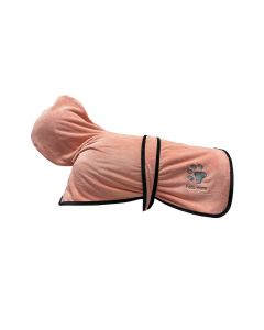 Pets-Care Bath Set with Robe and Towel for Dogs - Coral - Medium