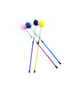 Pets.Love.Earth Glitter Pom Pom Wand Cat Toy