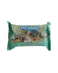 Petshine White Musk Fragrance Pet Wipes - 40 Pcs