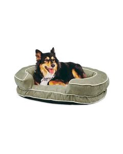 Pet Therapeutics Suede Dog Bed - Green - 37L x 26W inch