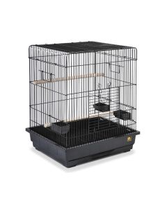 Prevue Parrot Bird Cage Square Roof - Black
