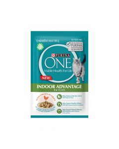 Purina One Adult Indoor Advantage with Chicken Wet Cat Food - 85 g
