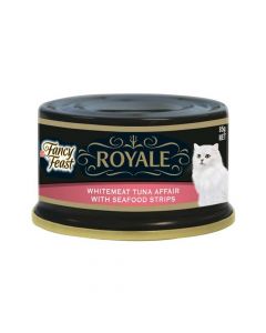 Purina Fancy Feast Royale White Meat Tuna Affair with Seafood Strips Wet Cat Food, 85g
