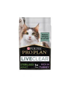 Purina Pro Plan Liveclear Turkey Sterilised Adult Dry Cat Food - 1.4 Kg