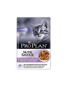 Purina Pro Plan Nutri Savour Junior Tender Pieces with Turkey in Gravy Cat Food - 85g - Pack of 12