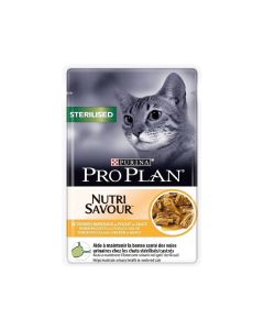 Purina Pro Plan Nutri Savour Sterilised Cat Food - Chicken in Gravy - 85g - Pack of 12