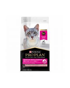 Purina Pro Plan Sensitive Skin and Stomach Salmon and Tuna Dry Cat Food - 1.5 Kg