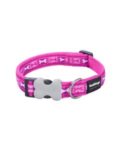 RedDingo Bone Yard Dog Collar - Hot Pink - Medium - 20 mm