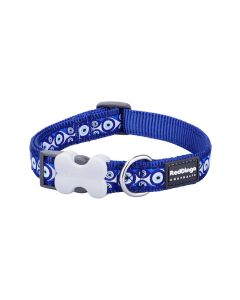 RedDingo Evil Eye Dog Collar - Navy - XSmall - 12 mm x 20-32 cm