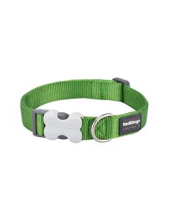 RedDingo Plain Classic Dog Collar - Green - XSmall - 12 mm