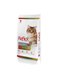 Reflex High Quality Adult Cat Food With Gourmet Chicken and Rice, 15 Kg
