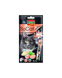 Riga SoCat Lick Quid Snack Tuna Lickable Cat Treats - 56 g - 4 Pcs