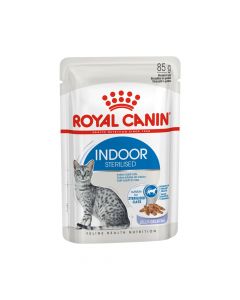 Royal Canin Feline Health Nutrition Indoor Sterilised Cat Food Jelly Pouch - Pack of 12