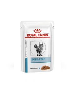 Royal Canin Veterinary Feline Skin and Coat Cat Food Pouch - 85 g - Pack of 12