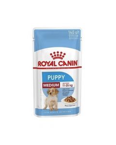 Royal Canin  Medium Puppy Dog Food Pouch - 140g - Pack of 10