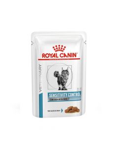 Royal Canin Veterinary Sensitivity Control Chicken and Rice Cat Food Pouch - 85 g - Pack of 12