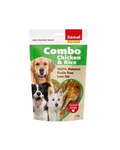 Sanal Combo Chicken & Rice Dog Treat - 80g