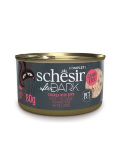 Schesir After Dark Chicken with Beef in Broth Canned Cat Food - 80 g