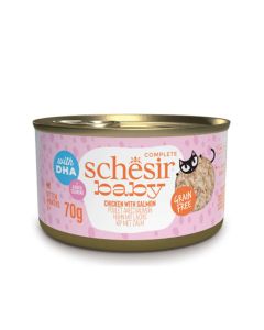 Schesir Baby Chicken with Salmon in Broth Canned Kitten Food - 70 g