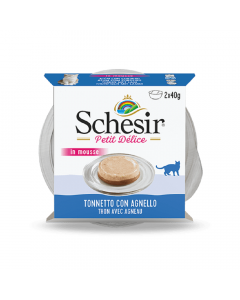 Schesir Petit Delice Tuna with Lamb Canned Cat Food - 2 x 40 g