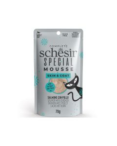 Schesir Special Skin and Coat Salmon With Chicken In Mousse Cat Food Pouch - 70 g