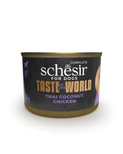 Schesir Taste The World Chicken Thai Coconut in Broth Canned Dog Food - 150 g