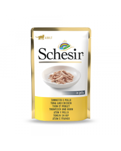 Schesir Tuna And Chicken In Jelly Cat Food Pouch - 85 g