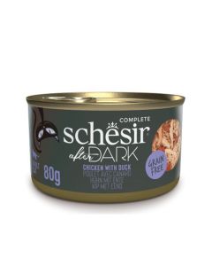 Schesir After Dark Chicken with Duck In Broth Canned Cat Food - 80 g
