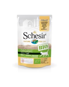 Schesir Bio Chicken Cat Food Pouch - 85g - Pack of 12