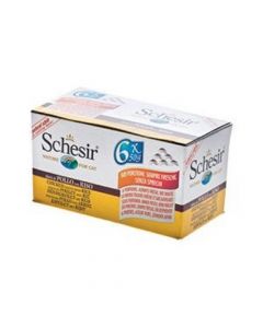 Schesir Multipack Chicken with Rice Wet Cat Food, 50g, Pack of 6