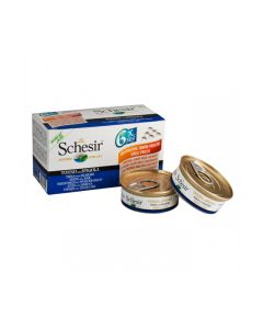 Schesir Cat Multipack Tuna with Seabass, 50g, Pack of 6