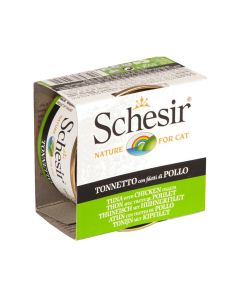 Schesir Cat Tuna with Chicken Fillets Jelly Canned Cat Food, 85g 