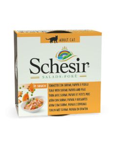 Schesir Tuna, Surimi and Papaya Canned Cat Food - 85 g