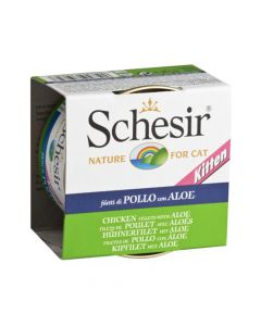 Schesir Chicken Fillets with Aloe Jelly Canned Kitten Food, 85g
