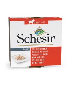 Schesir Chicken Fillets With Beef In Jelly Dog Food - 150g
