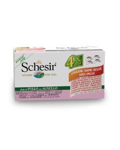 Schesir Chicken Fillets with Lamb Jelly Multipack Wet Dog Food -  85g - Pack of 4 