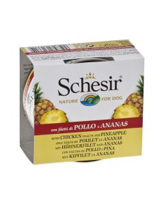 Schesir Dog Chicken with Pineapple Fruit Canned Dog Food, 150g