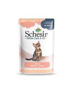 Schesir Kitten Care Chicken in Jelly Cat Food Pouch 3-12 Months - 85 g