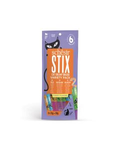 Schesir Stix Treat Creamy Snacks Variety Pack Cat Treats - 6 x 15 g