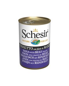 Schesir Tuna with Beef Fillets in Jelly Canned Cat Food - 140 g