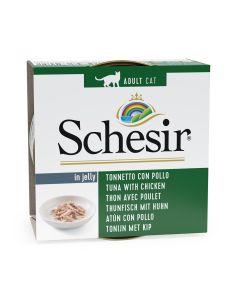 Schesir Tuna with Chicken Fillets in Jelly Canned Cat Food - 85 g 