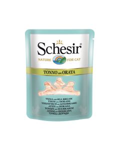 Schesir Tuna With Seabream In Broth Cat Food, 70g