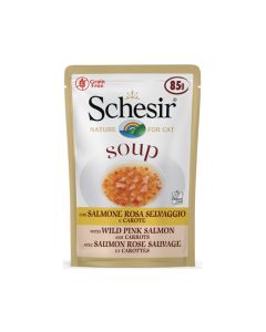 Schesir With Wild Pink Salmon and Carrots Soup Cat Food - 85g - Pack of 12