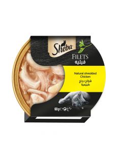 Sheba Filets with Natural Shredded Chicken Cat Food - 60 g - Pack of 16