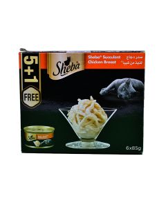Sheba Succulent Chicken Breast Cat Food - 85g - 5 + 1 Free