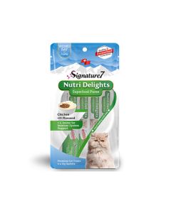 Signature7 Nutri Delights Chicken with Flaxseed Puree Cat Treats - 60 g